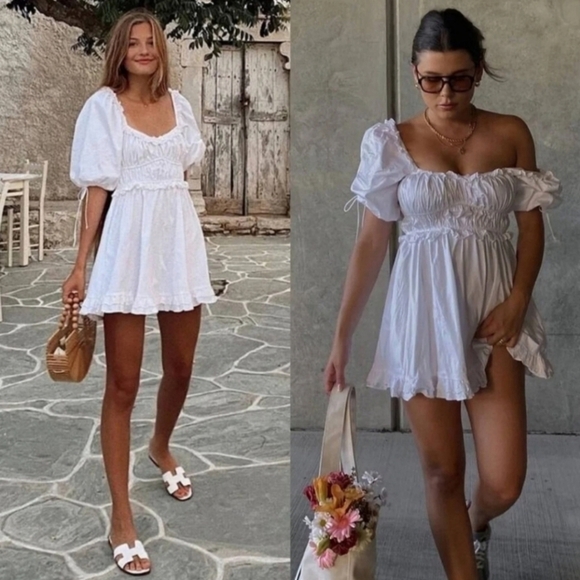 For Love & Lemons Jackson Ruffle Smocked Mini Dress - Picture 9 of 9